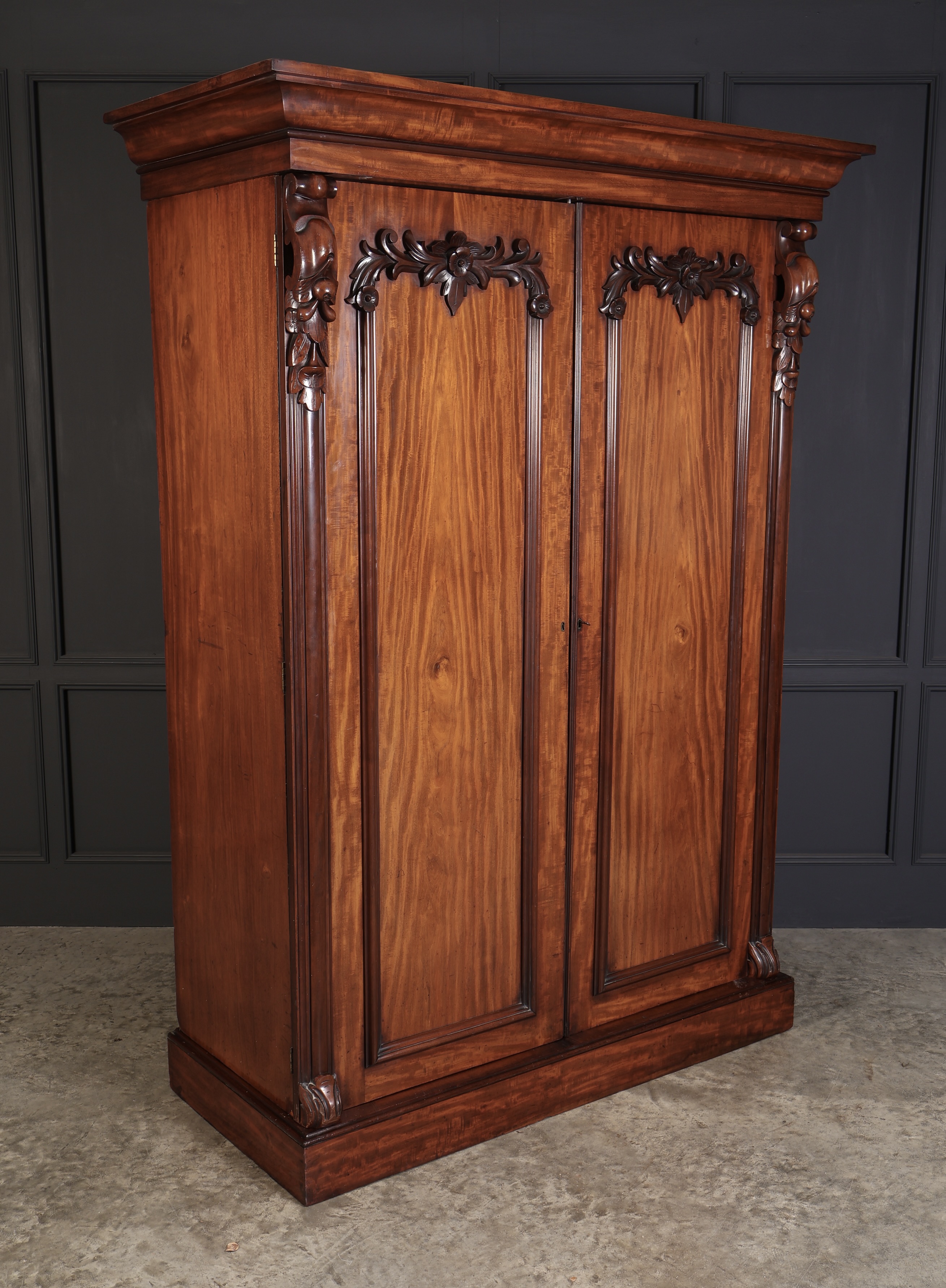 Victorian Mahogany Double Wardrobe - Image 2